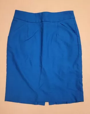 Womens J Crew The Pencil Skirt Blue Size 0 • $19.99