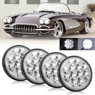 4Pcs 5-3/4  5.75  Chrome LED Headlights Hi/Lo Beam For Chevy Corvette Chevelle • $64.99