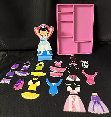 Melissa And Doug Leah Ballerina Wooden Magnetic Dress Up Set • $8