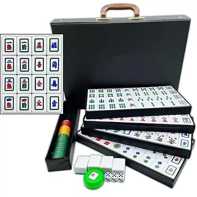 Chinese Vietnamese Mahjong Game Set  160 Large 1.5  Melamine Tile Case Mahjongg • $49.99