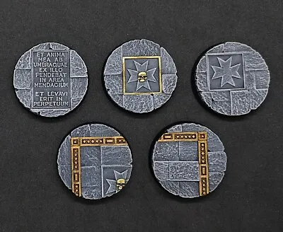 40mm Resin Bases X5 For Black Templar Warhammer 40000 40k AoS (unpainted) • £6