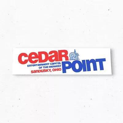 CEDAR POINT Sandusky Bumper Sticker - Tourism OHIO Vintage Style - Decal 80s 90s • $12.99