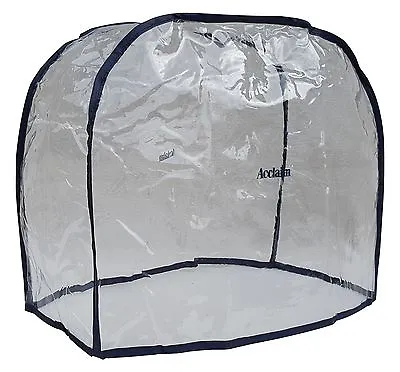 ACCLAIM Bag Cover Ladies Clear Navy Blue Trim Waterproof Bowling Clear Plastic • $14.10