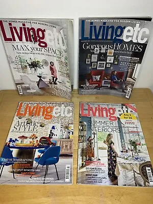 £9.99 • Buy 4 X Living Etc. Magazine Bundle/Job Lot February & Nov 2017, July & August 2018