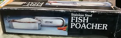 $45 • Buy Fish Poacher Steamer Stainless Steel 18  Long, 5  Tall, 3 Pieces.