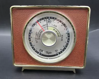 Vintage TAYLOR Instrument Co  Desktop Barometer Weather Forecast Midcentury MCM • $19.99
