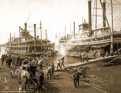 1906 Mississippi River Landing Memphis TN Vintage Old Photo 8.5  X 11  Reprint • $14.84