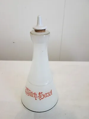 Vintage Clambroth Glass Witch Hazel Bottle W/Stopper Barber 7.5  Tall • $30