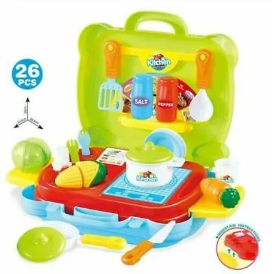 £10.99 • Buy Childrens Kids Kitchen Cooking Role Play Pretend Toy Cooker Game Set Xmas Gift