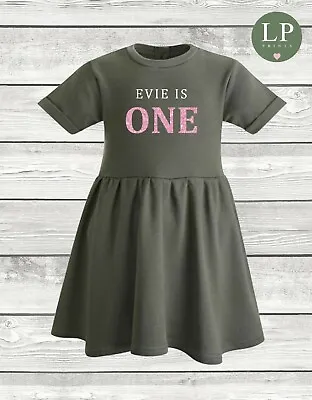 Personalised Baby First Birthday Toddler Girls Name Dress 1st 2nd 3rd Birthday • £9.99