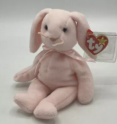 Vintage Ty Beanie Babies 1996 Hoppity The Pink Bunny Rabbit Plush • $5