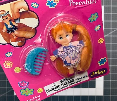 Just Toys FLATSY Doll Red Hair Dance Blue Brush Vintage 1994 NOS MOC T10 • $17.98