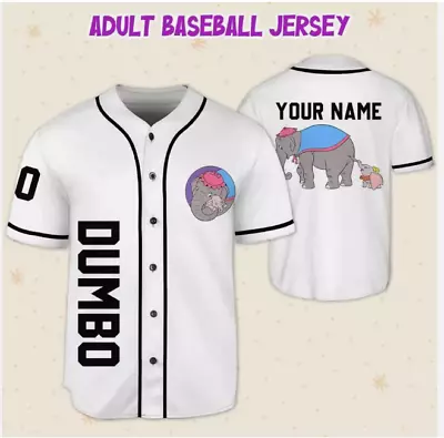 Personalized Mrs Jumbo And Dumbo Elephant Gifts For 3D BASEBALL JERSEY SHIRT • $25.99