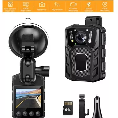 Losfom Body Camera Police Security Guard 1080P Audio Video Recording W/ Car Dash • $60.56