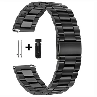 18mm 20mm 22mm 24mm Replacement Stainless Steel Metal Band Bracelet Watch Strap • $11.99