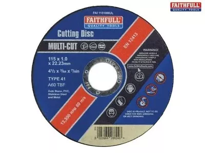 Faithfull Angle Grinding Disks  Inox Metal Stone- FREE UK P&P • £5.90