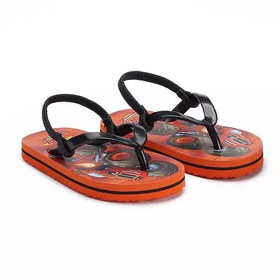 NEW Size 5/6 Boy Blaze And The Monster Machines Sandals Black Red Flip Flops Sm • $2.99