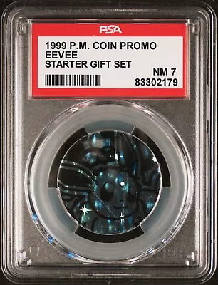 1999 Pokemon Eevee Starter Gift Set TCG Promo Coin RARE PSA 7 Pop 1 • $149.99