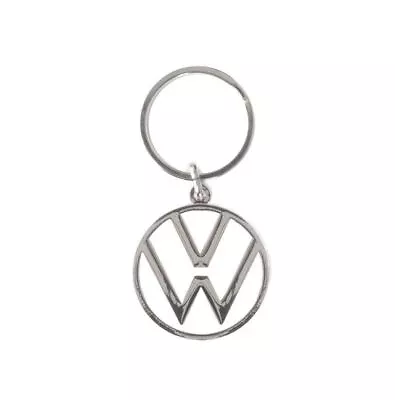 Official VW Polished Steel Keychain - New Logo DRG-893-9 • $14.50