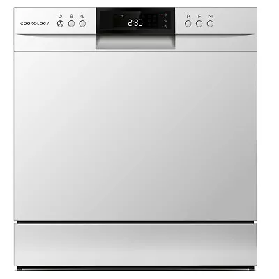 Cookology CTTD8WH White Table Top Dishwasher 8 Place Settings XL Mini Countertop • £249.99