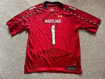 Vintage Maryland Terrapins Football Jersey #1 Mens Large Under Armour • $17.90