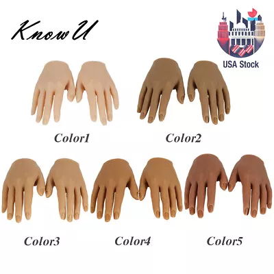 US Stock Silicone Hand Nail Practice Mannequin Model Lifelike Display Inserted • $7.83