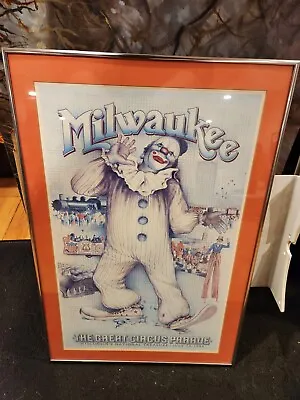 MILWAUKEE THE GREAT CIRCUS PARADE 1986 Vintage Circus Framed Print Poster  • $58.93