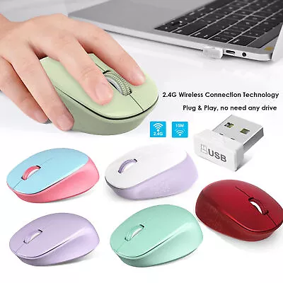 2.4GHz Wireless Mouse Silent Optical Mice Laptop Computer USB Receiver Portable • $5.99