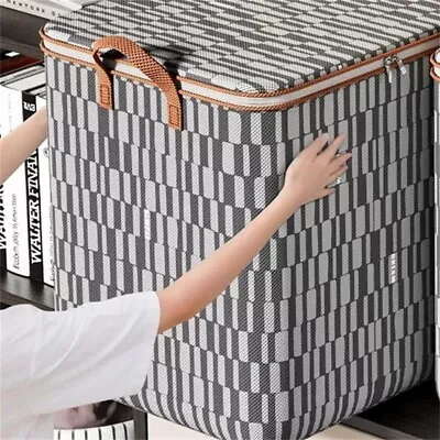 Large Capacity Clothes Storage Box Bag Underbed Wardrobe Closet.Zipped Organizer • £7.39