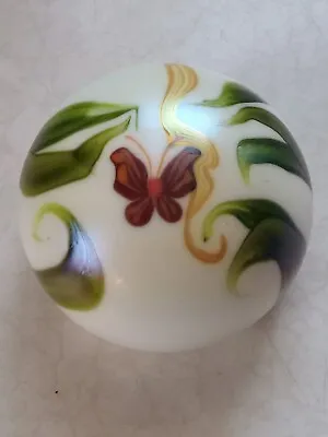 Vintage D.P. Salazar Hand-painted Marble Paperweight  Zephyr Signed • $25.99