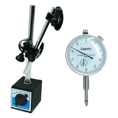 £19.94 • Buy Dial Test Indicator DTI Gauge + Magnetic Base Stand Metric Precision Clock Gauge
