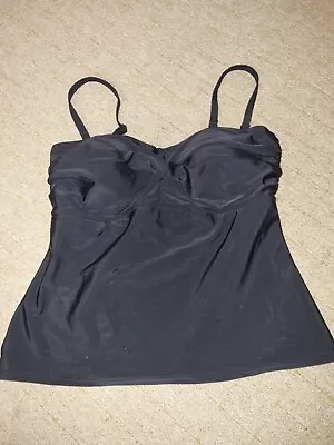 Gorgeous Black OCEAN CLUB Tankini Top Size 18 • £4.99