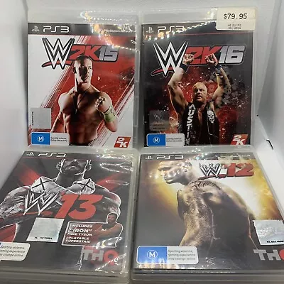 WWE 12 13 2K15 2K16 PlayStation 3 PS3 Wrestling Game Bundle Lot Of (4) • $54.95