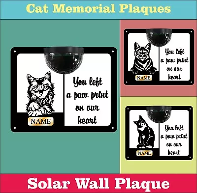 Cat Memorial Solar Wall Plaque (Various Designs) • £27.99