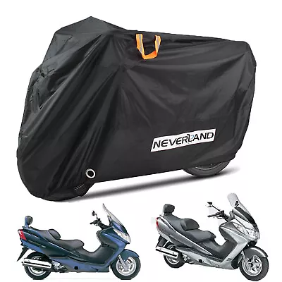 Motorcycle Cover Waterproof Outdoor UV Snow Dust For Suzuki Burgman 650 400 250 • $24.99