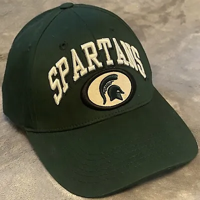 Michigan State Spartans Strapback Hat Unisex Cap OSFA Collegiate Headwear Green • $10.99