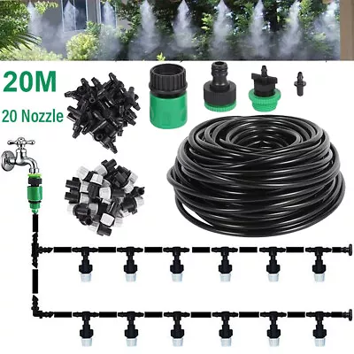 20M Micro Automatic Drip Irrigation System Plant Self Watering Garden Hose Kit • £9