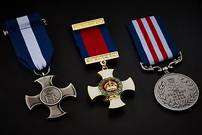 Three Elizabeth II Military Medals. Distinguished Service Bravery DSO DSC ERII • £29.99