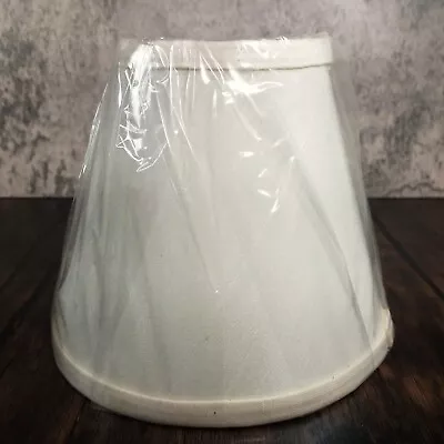 Clip-On Lamp Shade Beige Hardback Vintage NEW WITH DEFECTS *READ • $10.99