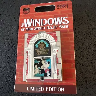 Mickey Mouse Railroad Office Windows Of Main Street USA LE Pin • $27.95