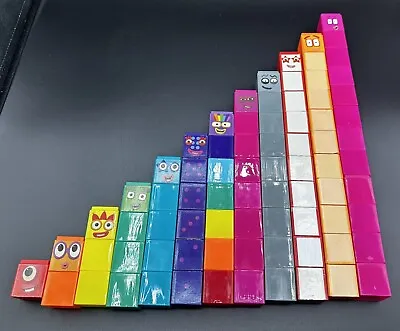 CBeebies Numberblocks Magazine Plastic Maths Cubes Blocks - 1 To 10 Plus 11 & 12 • £20