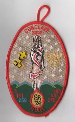 2002 Shenandoah Lodge 258 OA Patch W/ Pin Stonewall Jackson Area Council RED Bdr • $9.95