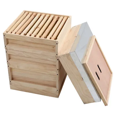 UK National Wood Bee Hive House Brood Box Beekeeper Beekeeping Beehive Frame Kit • £109.95