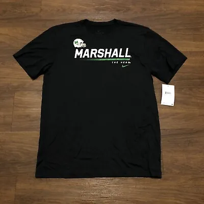 NEW Nike Marshall Thundering Herd Football T-shirt Black Men’s Size L Large • $19.88