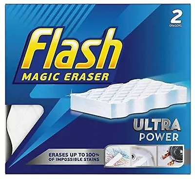 Flash Magic Sponge Eraser X2 Wall Boat Conservatory Window Frame UPVC Cleaner... • £6.18