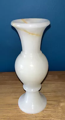 Beautiful Vintage Brown Vein Marble Vase - Heavy  Standing C 8.25” Tall • £16