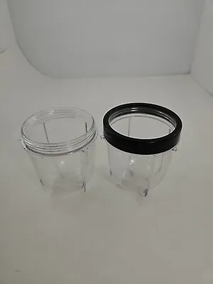 2 Genuine Magic Bullet MB1001 10 Oz Short Cup With 1 Ring OEM • $19.99