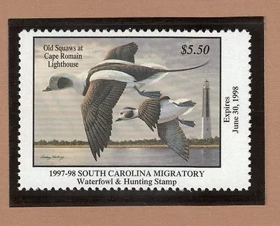 SC17 - South Carolina State Duck Stamp.  Single. MNH. OG. • $10