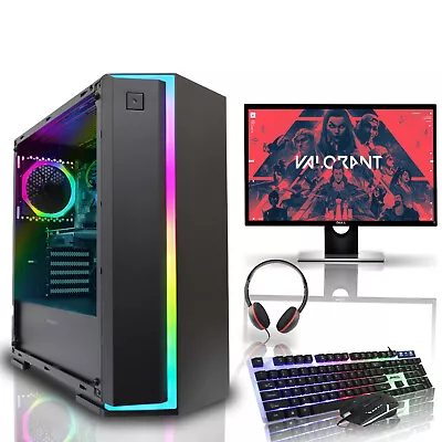 Intel Core I5 Gaming PC Bundle 8GB RAM 1TB HDD NVIDIA GT 730 Windows 10 Computer • £274.99