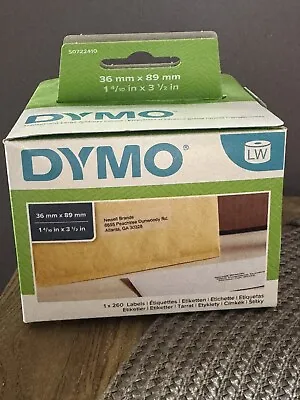 DYMO Large Address Labels - 36 X 89 Mm - S0722410 Transparent Self-adhesive P... • £18.49